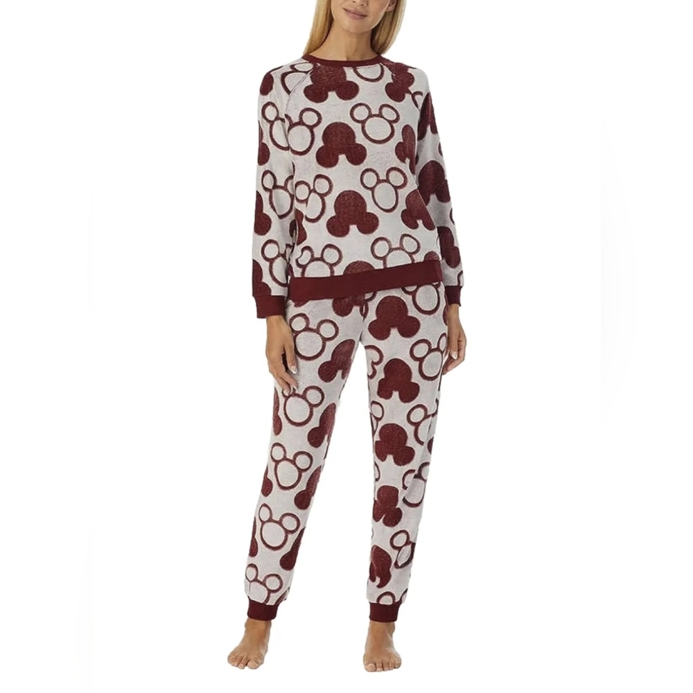 Women's Size XS Disney Mickey Mouse 2pc Jogger Lounge Set Pajamas